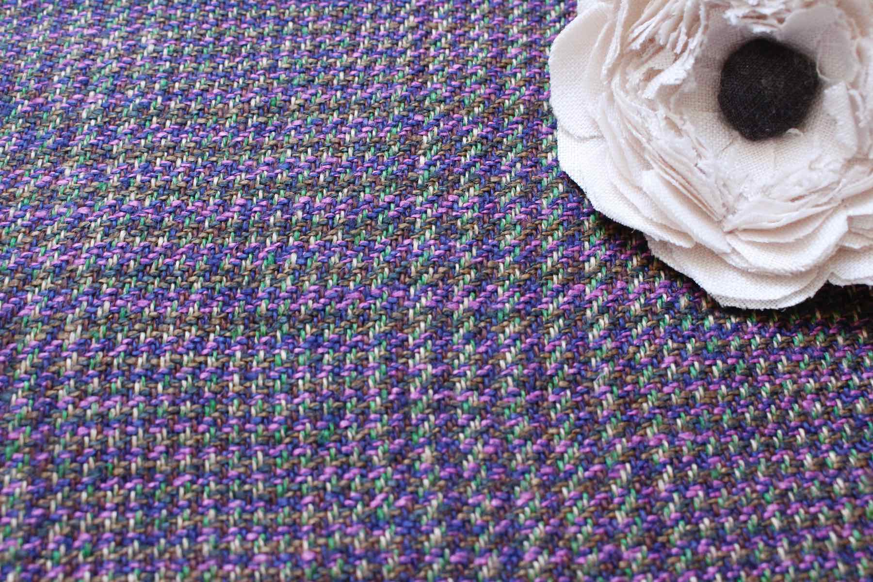 LINNETヘンプグレンチェック色多彩No.16<br />C#3ピンク紫