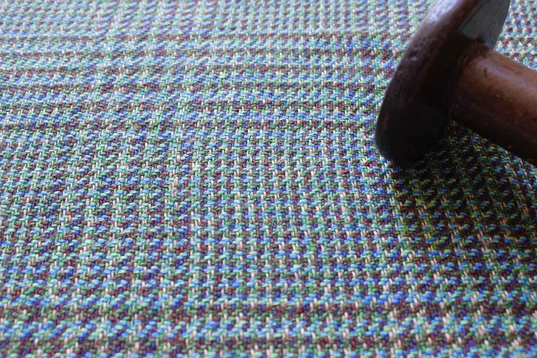 LINNETヘンプグレンチェック色多彩No.16<br />C#4グリ-ン水