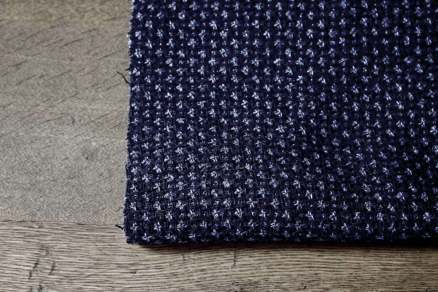 LINNETヘンプウールグリーシァンバ－ズアイ色多彩<br />ネイビ-×ブル-