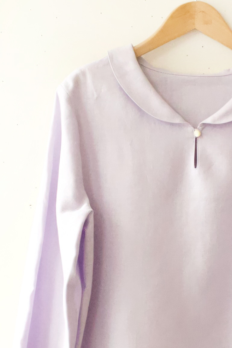 PD　No8へちま衿ブラウス<br />Fab ラベンダ-