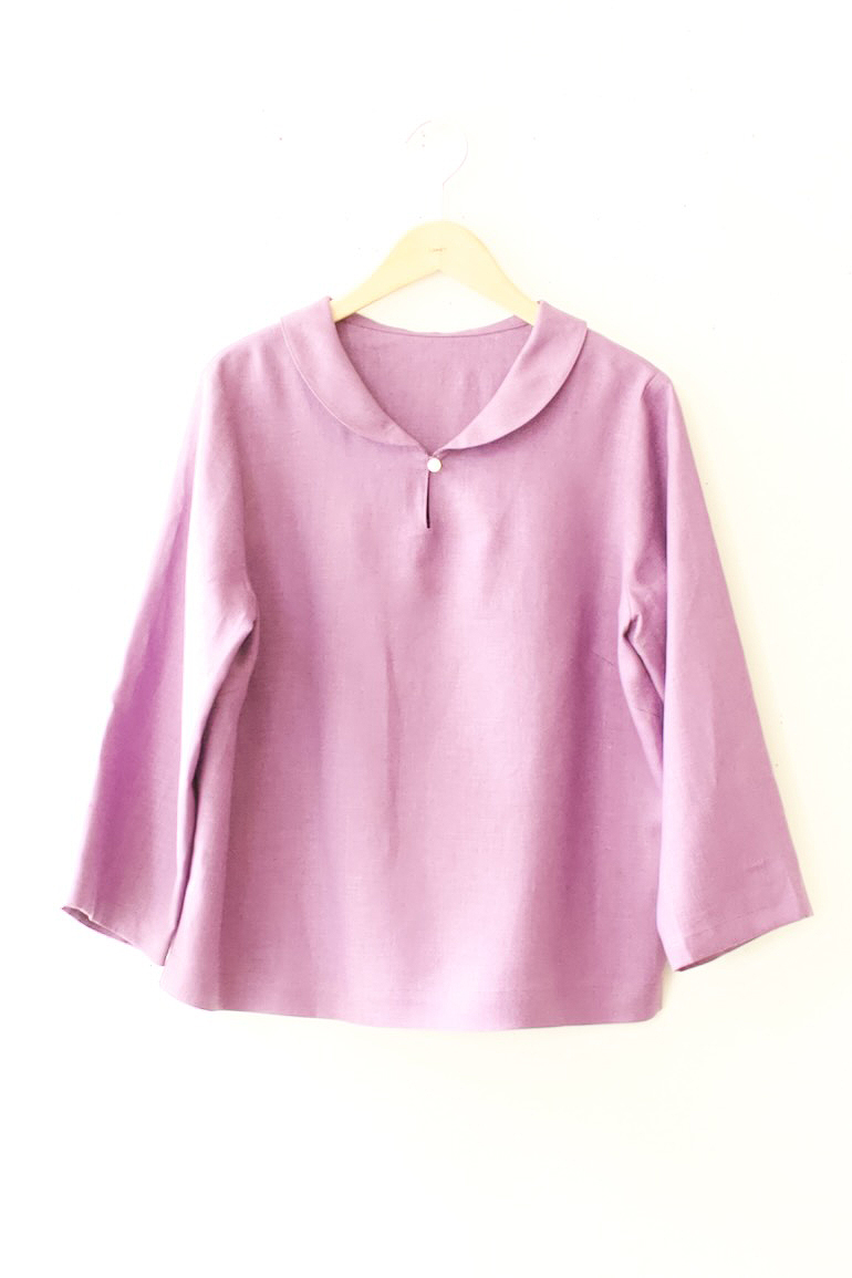 PD　No8へちま衿ブラウス<br />Fabリラ-L,XL