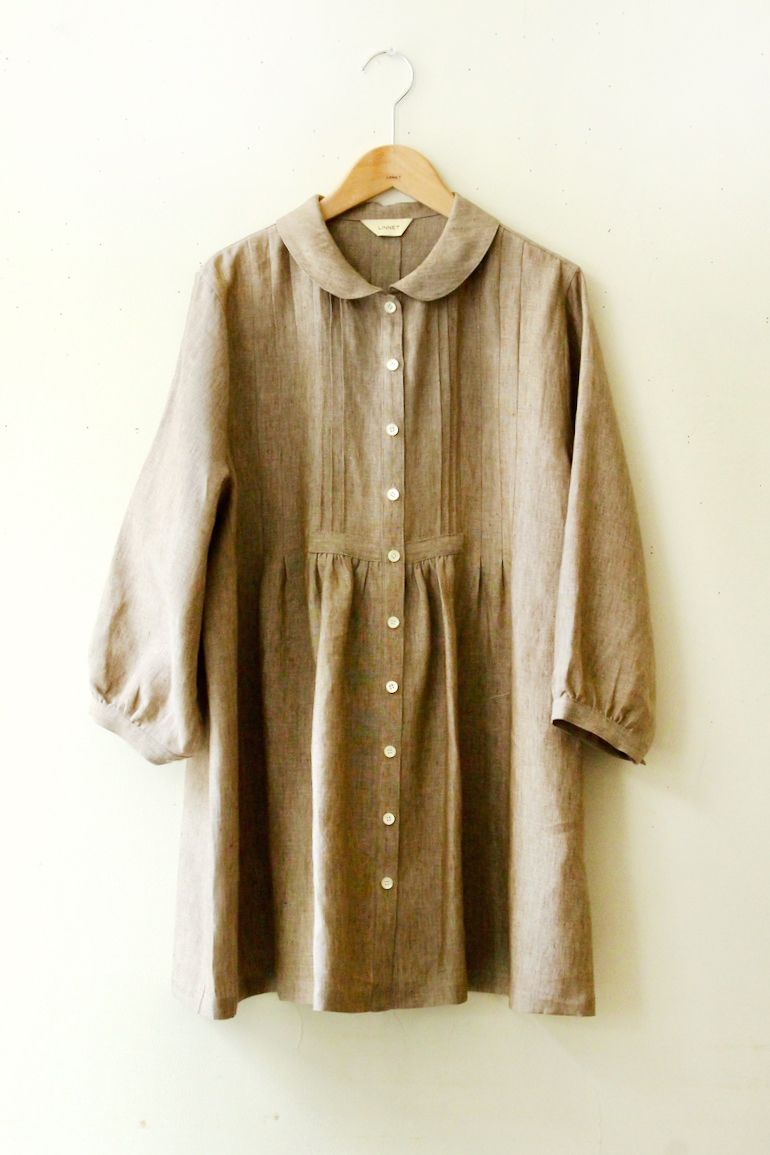 SG No.113ピンタックブラウスチュニック丈79.5cm<br />シャンブレイサンドベ-ジュ