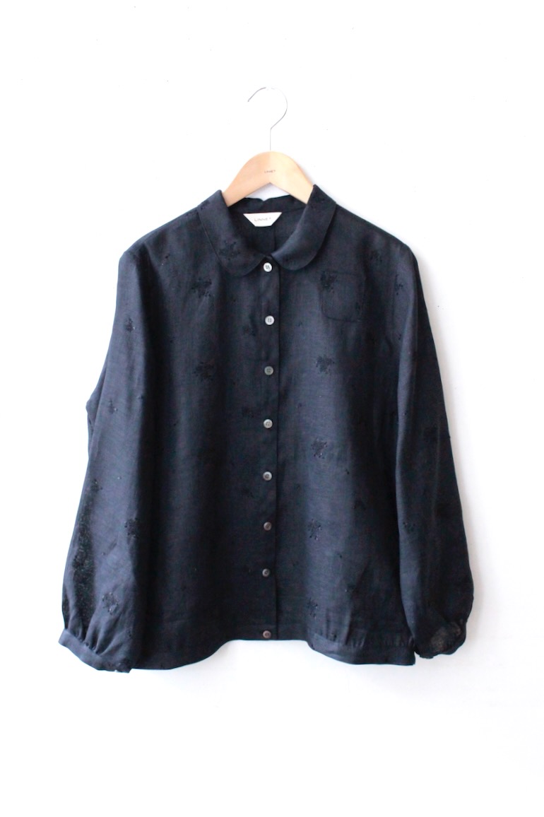 PD No.119 丸衿ブラウス長袖<br />F刺繍　ノエルブ-ケML