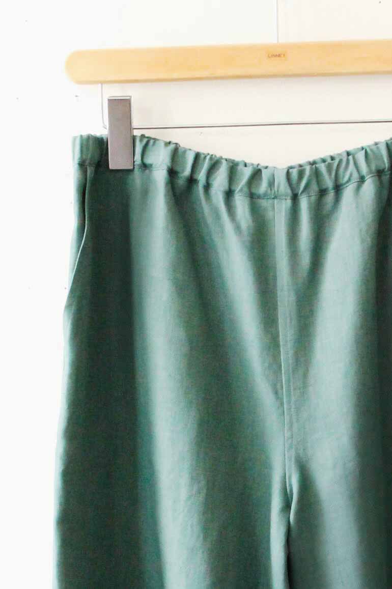 PD  No.125ポケット付き七分丈パンツ<br />クラシックフォレストグリ-ン