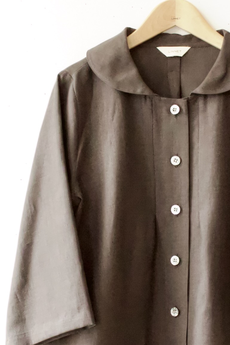 PDNo.126大きめヘチマ衿ブラウス　<br />クラシックエスプレッソ