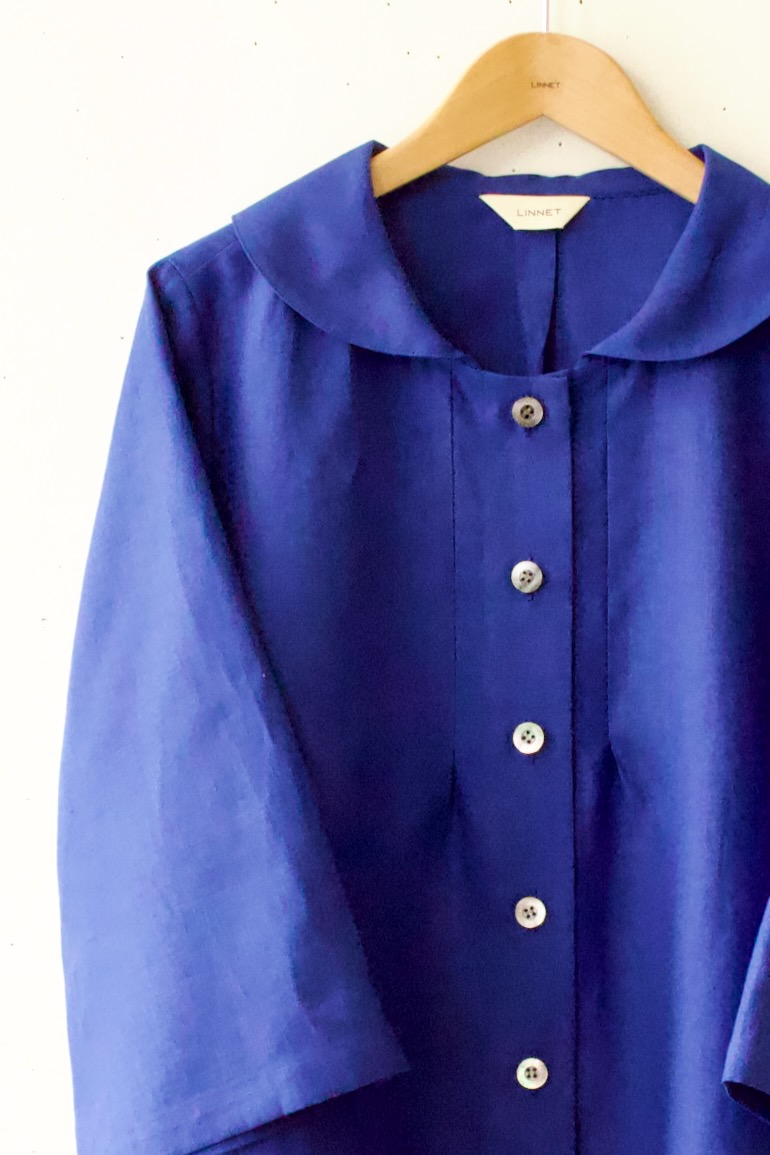 PDNo.126大きめヘチマ衿ブラウス　<br />クラシックロイヤルブル-