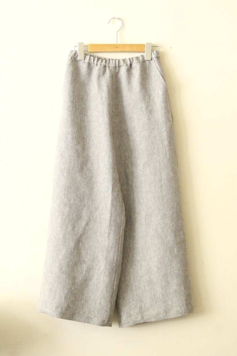 PDNo.128ポケット付きロングパンツ　S<br />アンソレイエOXグレ-