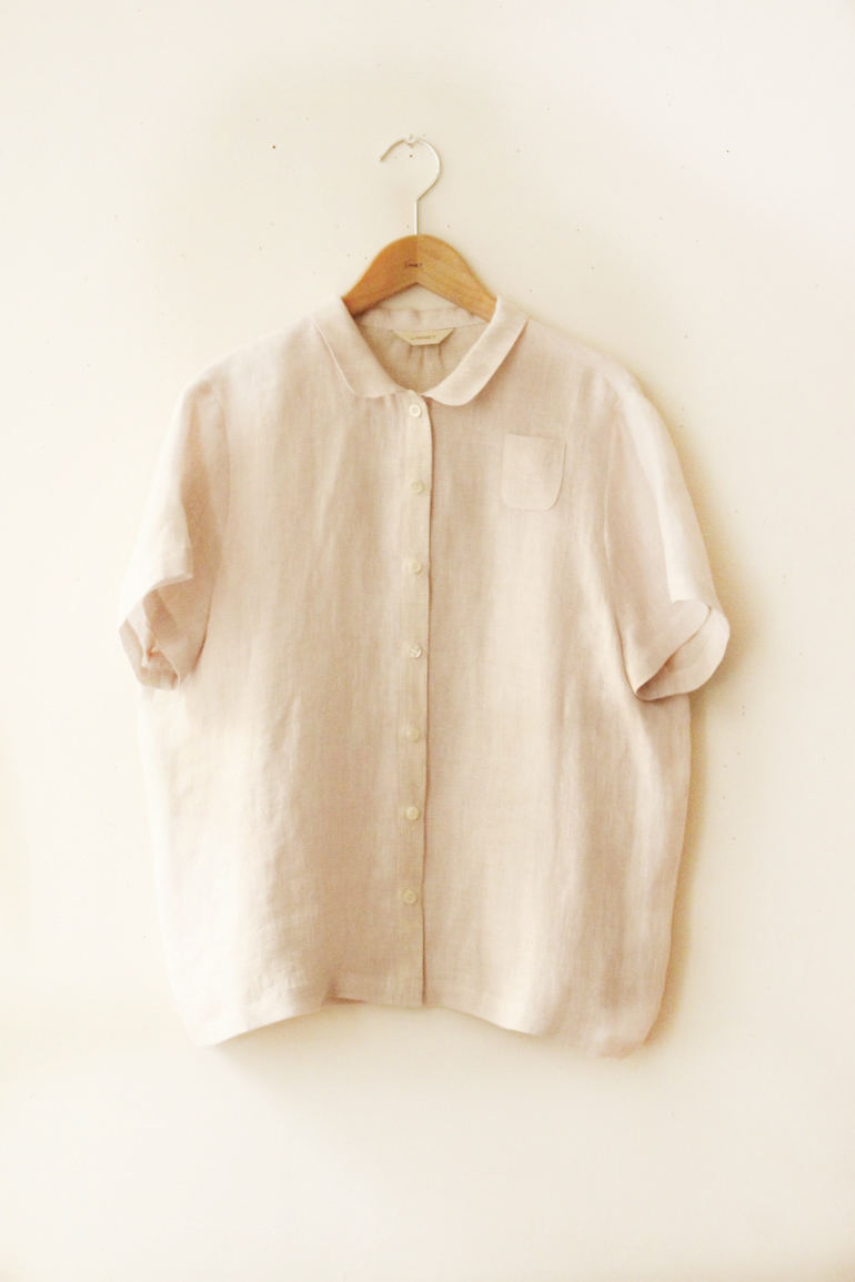 製品No.135小さな丸衿ブラウス半袖