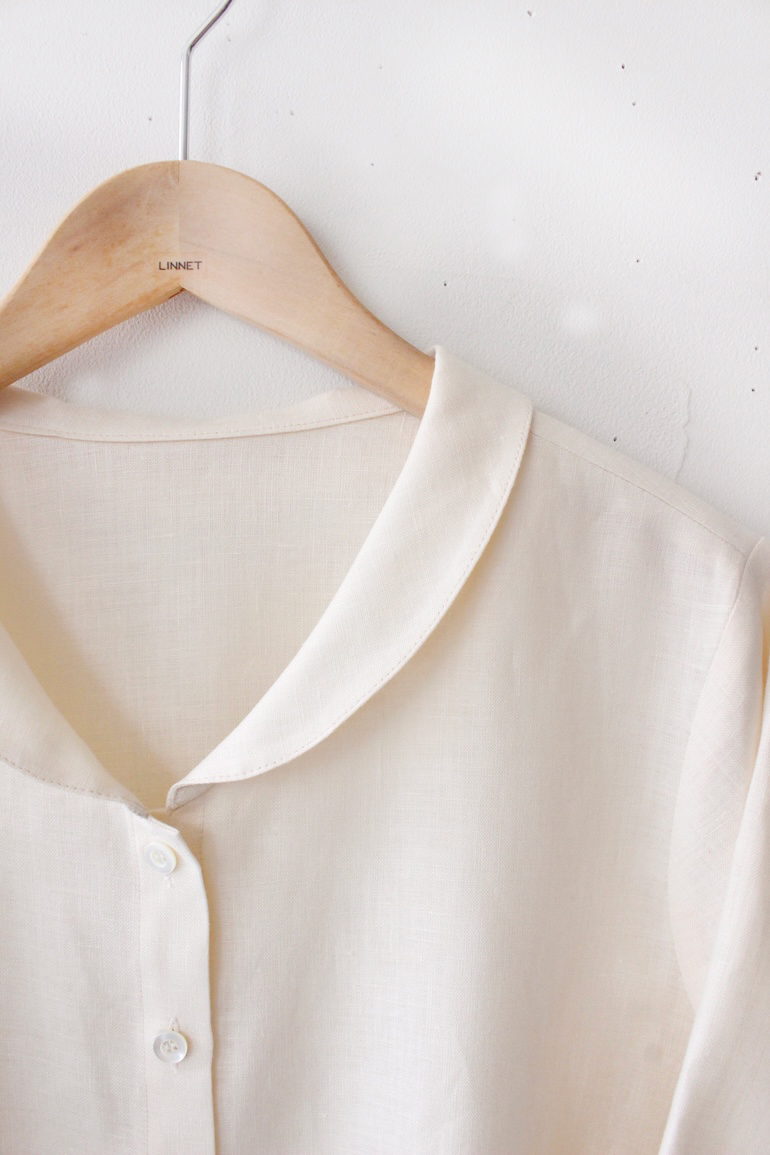 PDNo139へちま衿ブラウス前開き<br />fabシャンパン