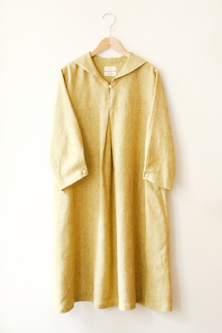 PDNo140セーラーカラーのドレス<br />シャンブレイワ-ブラ-