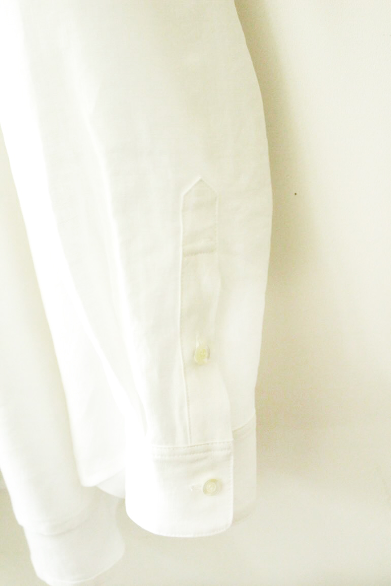 PD No.143スタンドカラービッグシャツタック長袖<br />クラシックスノ-ホワイト