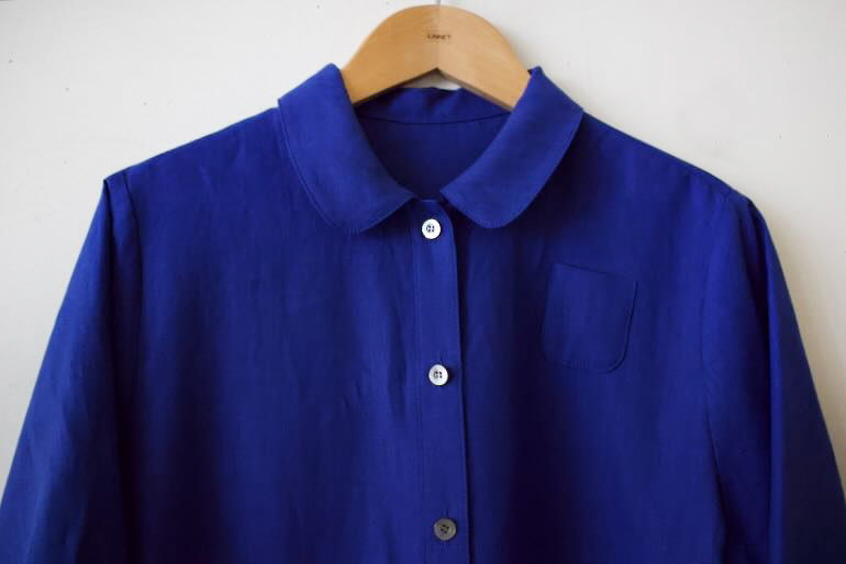 PDNo.74丸衿ドレス 七分袖<br />クラシックロイヤルブル-