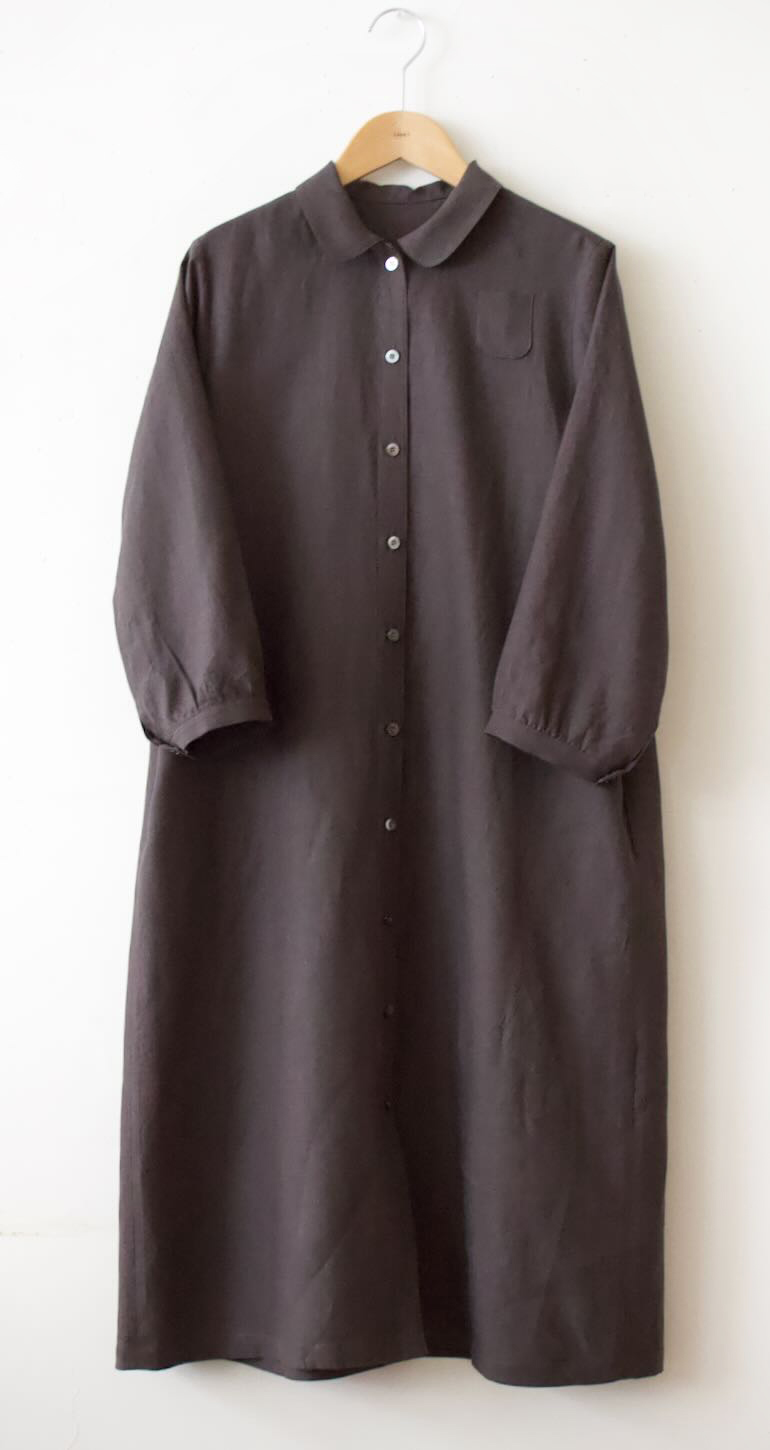 PDNo.74丸衿ドレス 七分袖<br />クラシックエスプレッソML