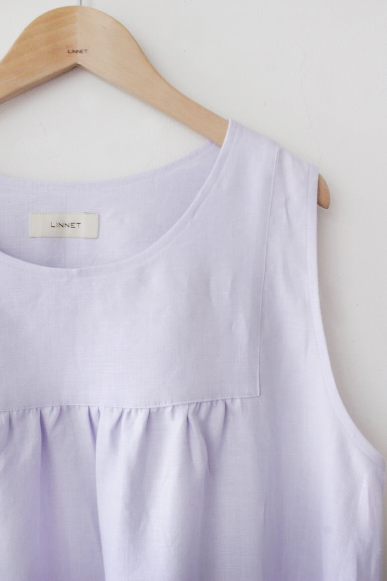　PD NO.80タブリエドレスノースリーブ<br />fab　ラベンダ-