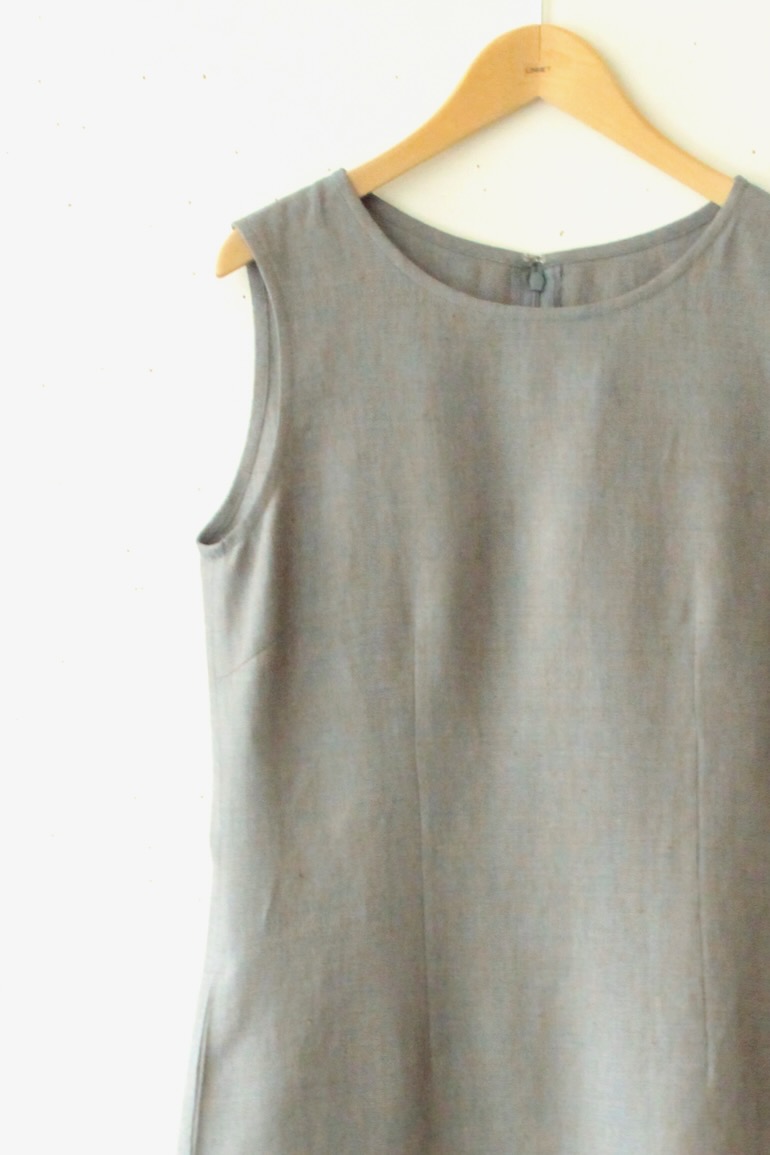 No.88シンプルワンピース(ノースリーブ)<br />シャンブレイケルティックブル-