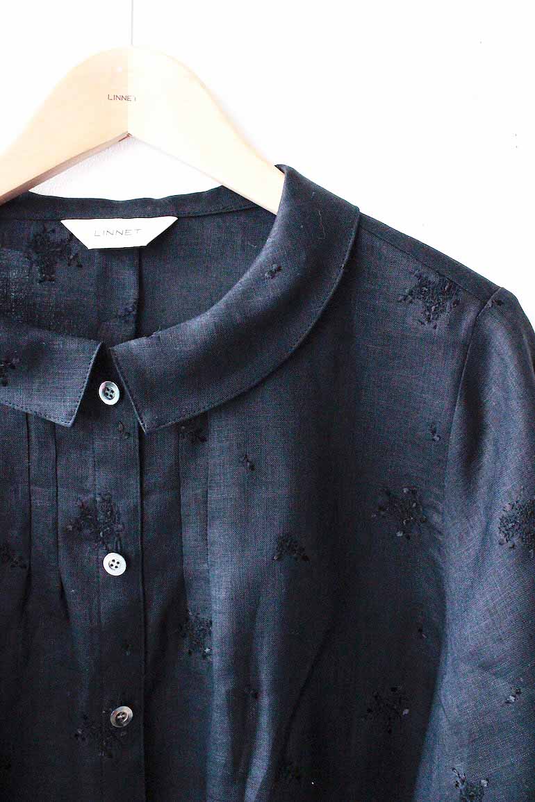 PDNo.94 小さなタックブラウス 7分袖  <br />F刺繍 ノエルブ-ケ