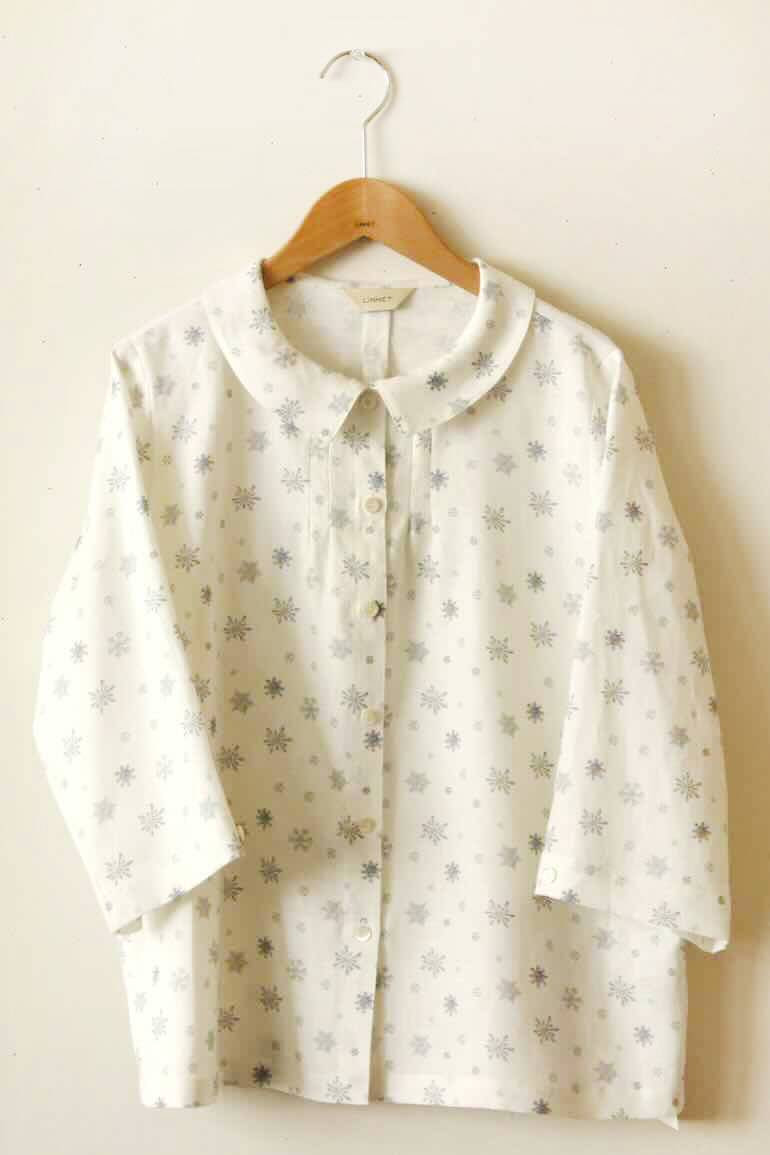 PDNo.94　小さなタックブラウス ７分袖　　<br />LPスノ-フレ-クOW