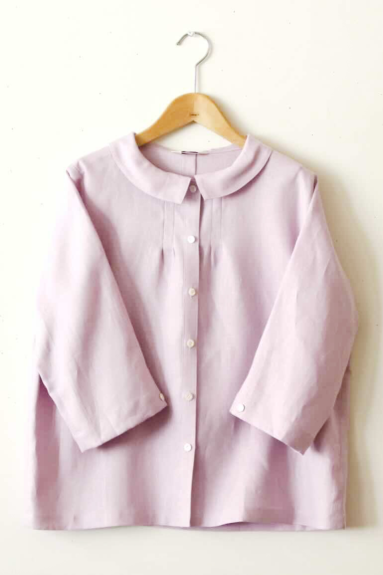 PDNo.94　小さなタックブラウス ７分袖　ML　<br />fabリラ