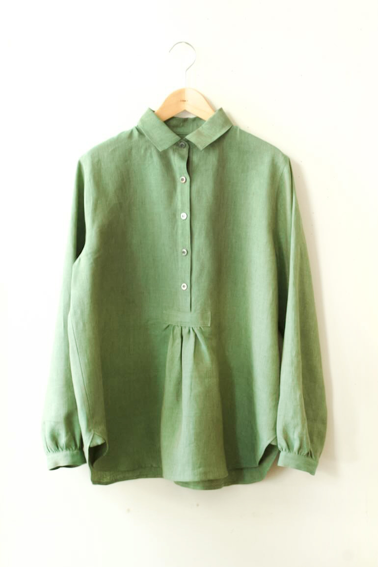 PD No.98シャツカラーブラウス　長袖<br />シャンブレイタイム