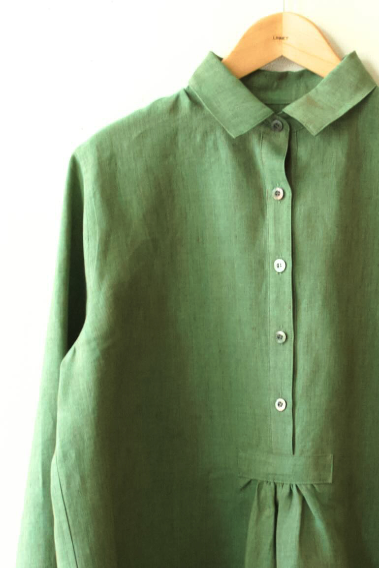 PD No.98シャツカラーブラウス　長袖<br />シャンブレイタイム