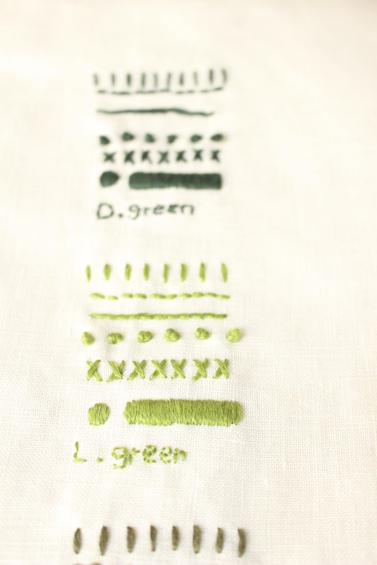 リネン刺繍糸カラー24m25番相当<br />ライトグリ-ン