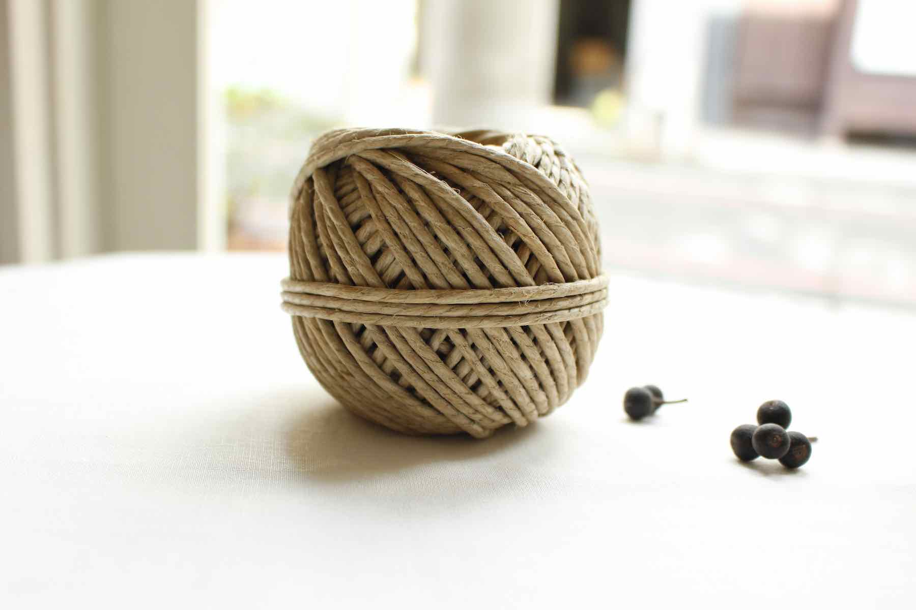 EG-03ワックス加工リネン糸　生成4mm<br />FLAX