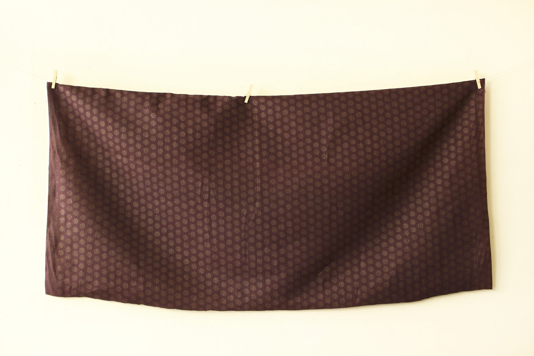 LINNET リネンプリント ローズドット<br />マルベリ-×焦茶