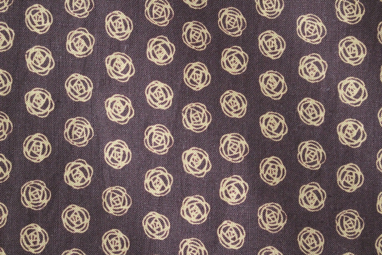 LINNET リネンプリント ローズドット<br />マルベリ-×ナツメグ