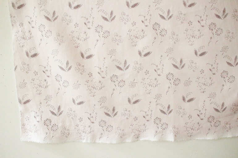 LINNET リネンプリント ワイルドフラワーズ<br />ロ-ズピンク