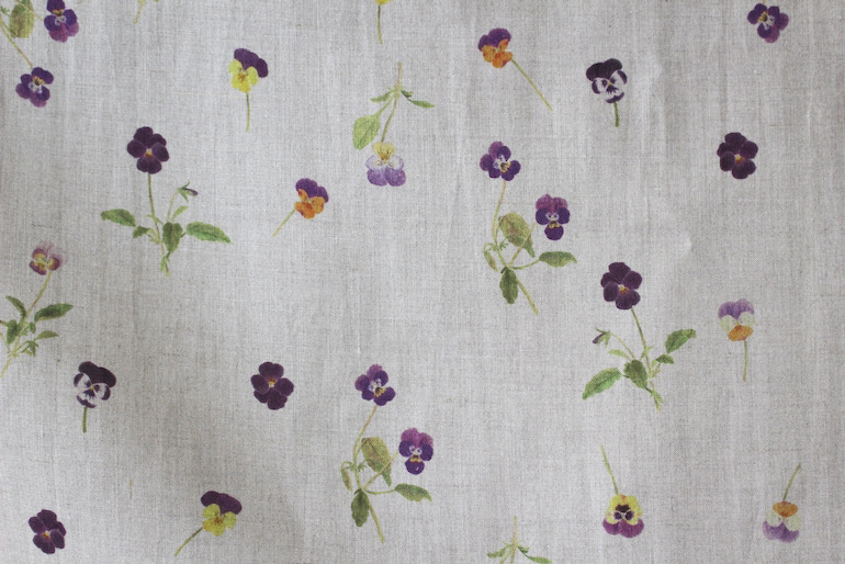 LINNET リネンプリント　ヴィオラ<br />Flax