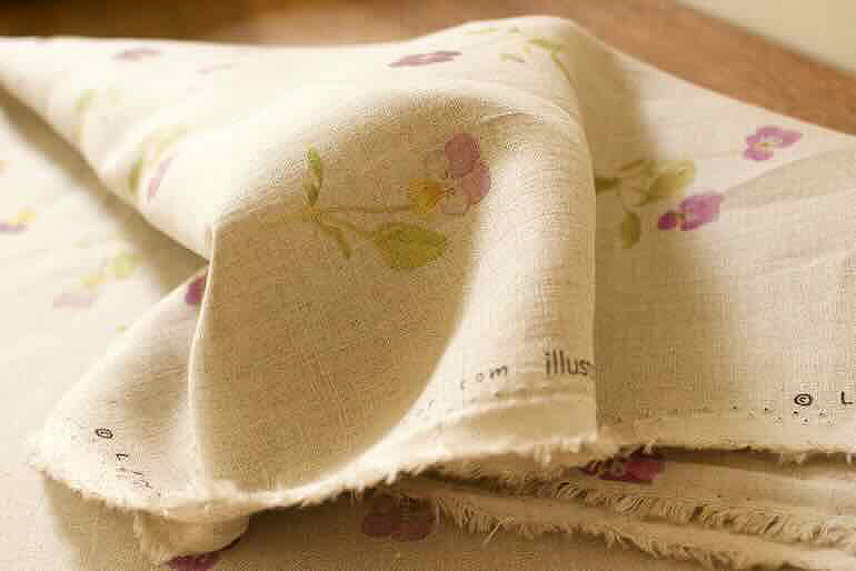 LINNET リネンプリント　ヴィオラ<br />Flax