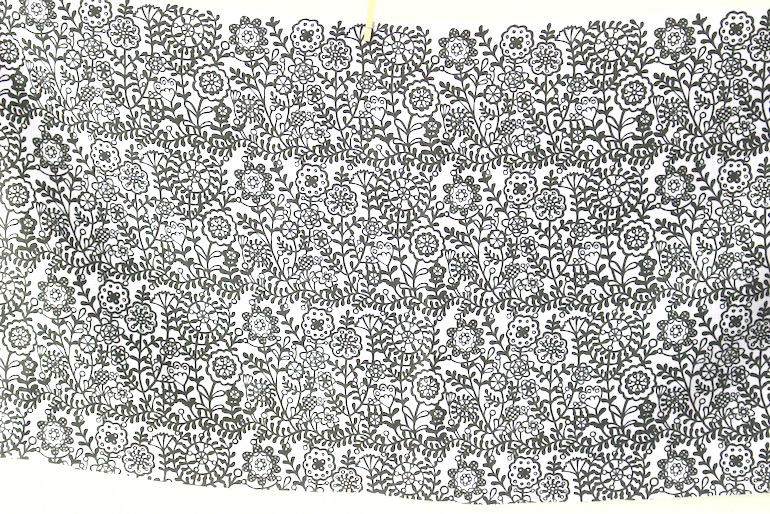 LINNET リネンプリント チェコへの憧れ<br />ラベンダ-×カ-キ