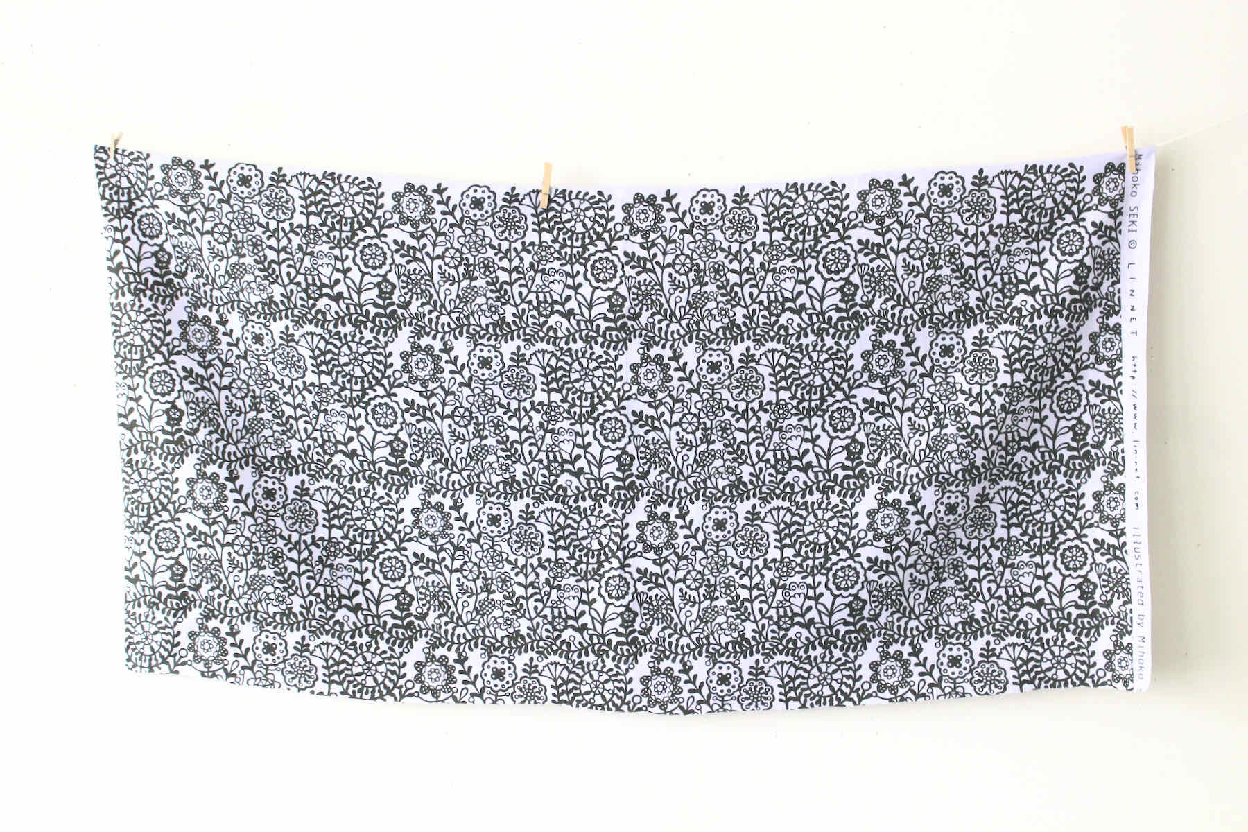 LINNET リネンプリント チェコへの憧れ<br />ラベンダ-×カ-キ