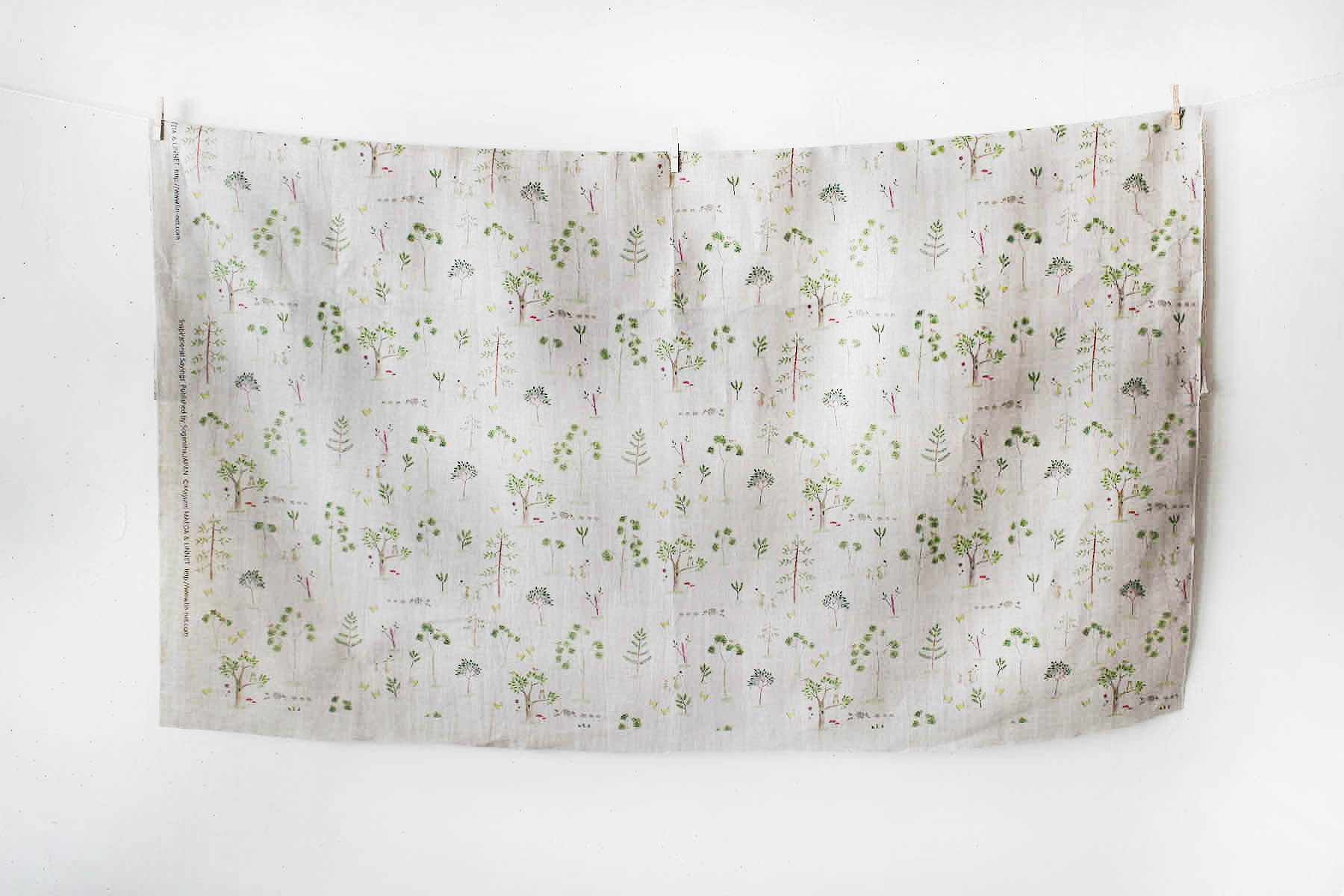 LINNET リネンプリント 木々<br />Flax