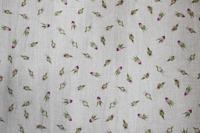 LINNET リネンプリント 薔薇つぼみ<br />Flax