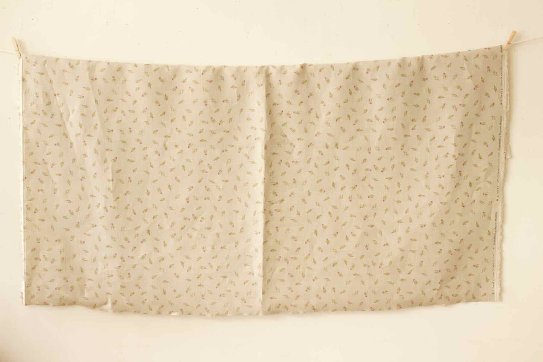 LINNET リネンプリント　薔薇つぼみ<br />Flax