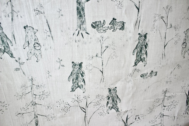 LINNET リネンプリント カムチャツカの森2<br />FLAX×緑