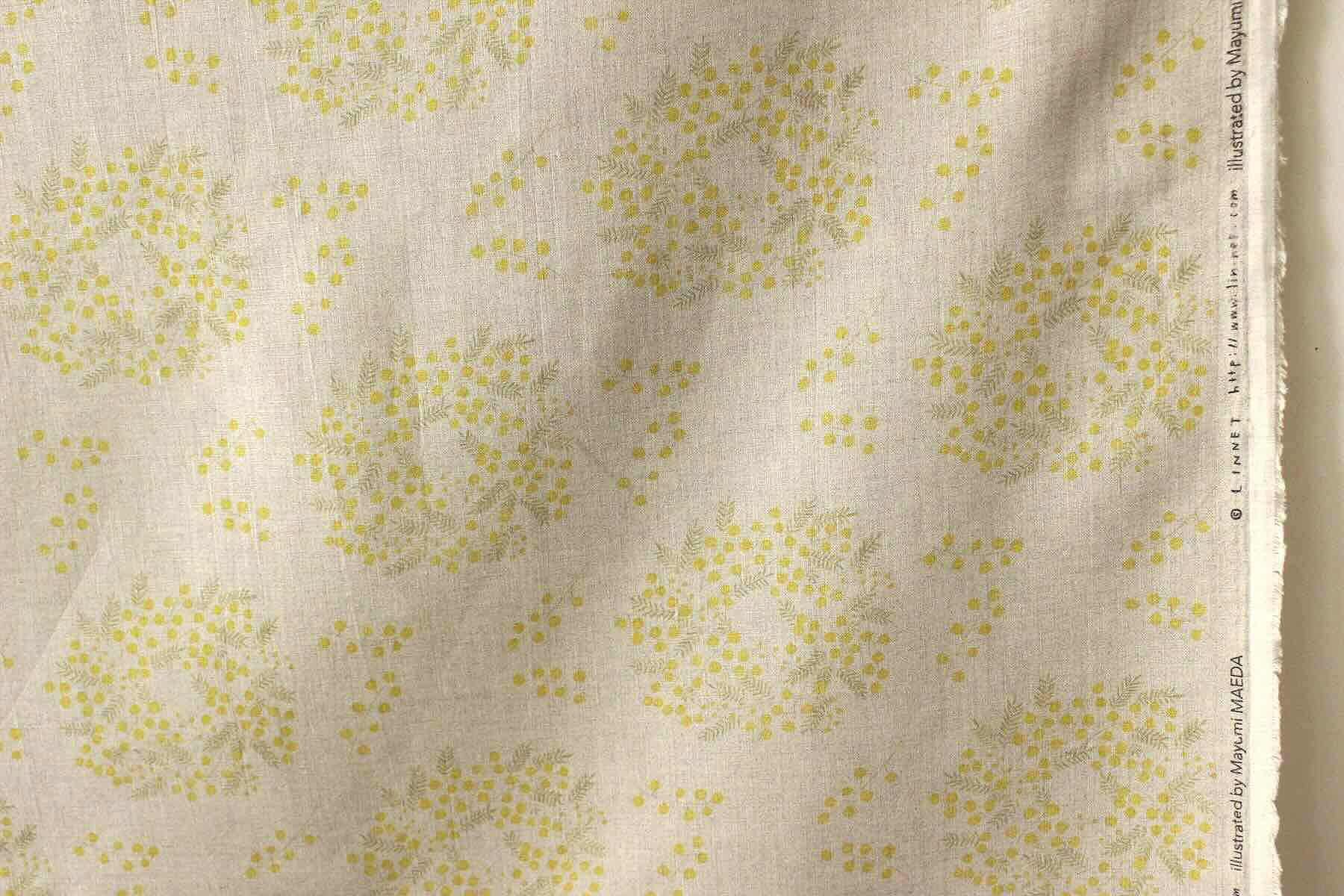 LINNET リネンプリント　ミモザ<br />Flax