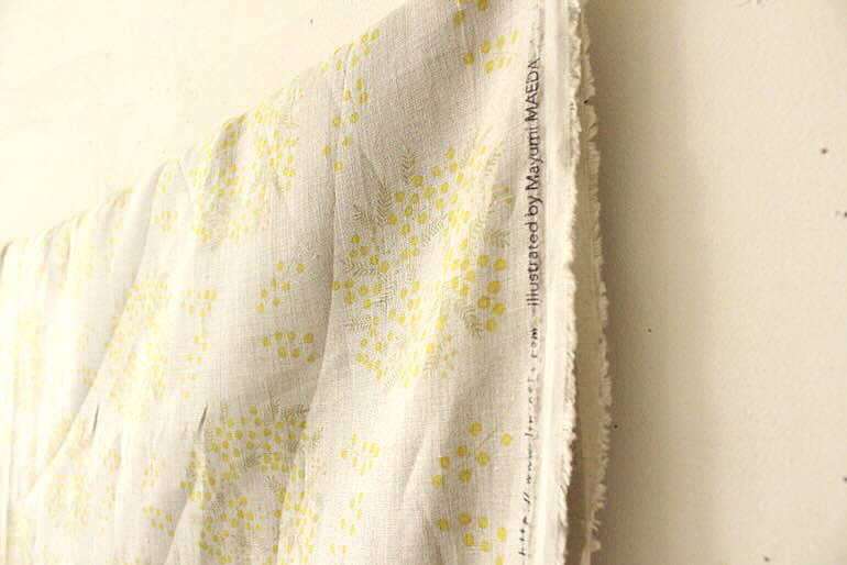 LINNET リネンプリント　ミモザ<br />Flax