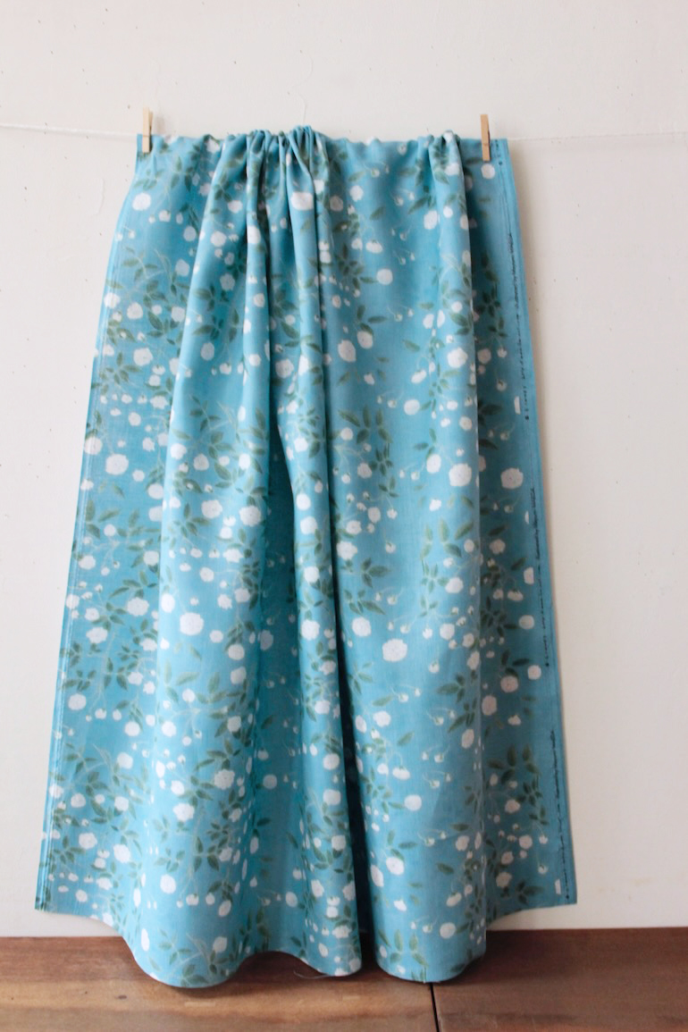 LINNET リネンプリント モッコウバラ<br />C#6青