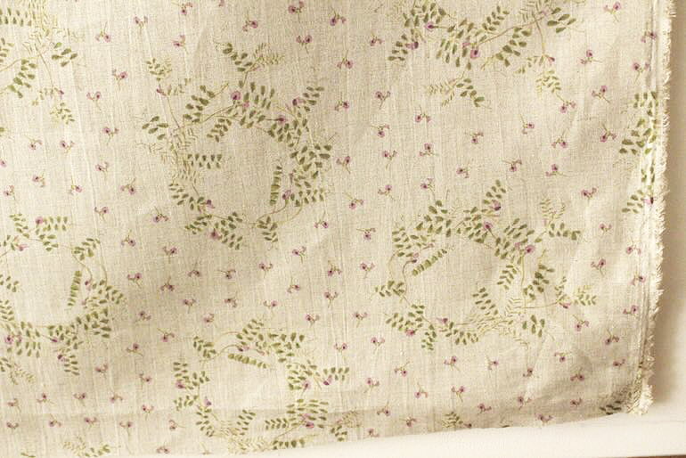 LINNET リネンプリント　カラスノエンドウ24<br />Flax