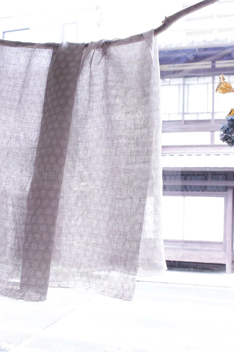 LINNET リネンガーゼプリント ローズドット<br />モ-ブ