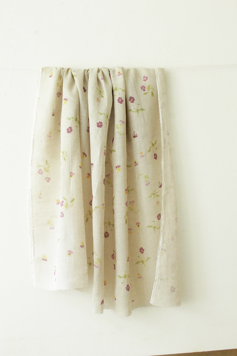 LINNET リネンガーゼプリント　<br />ヴィオラ