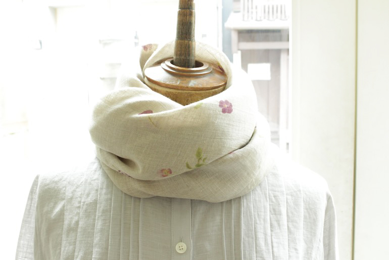 LINNET リネンガーゼプリント　<br />ヴィオラ