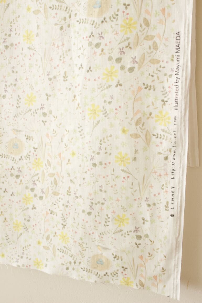 LINNET リネンプリント　コマドリ<br />Ow