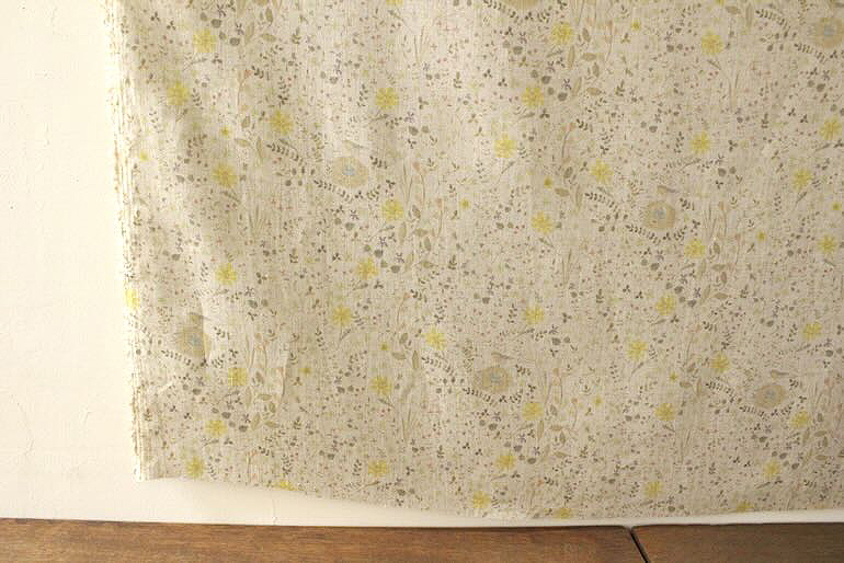 LINNET リネンプリント　コマドリ<br />Flax