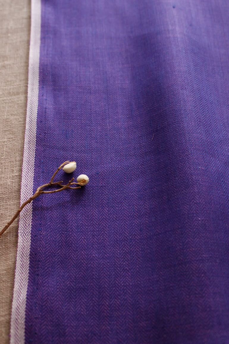 リネンヘリンボーンNo.17<br />C#21ブル-ビオレット