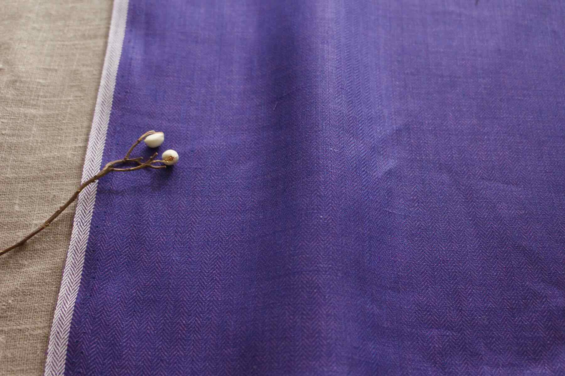 リネンヘリンボーンNo.17<br />C#21ブル-ビオレット