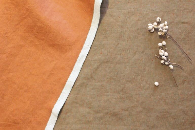 リネンダブルフェイス綾織<br />オレンジ