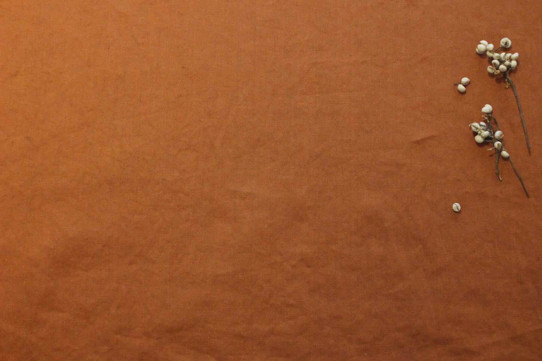 リネンダブルフェイス綾織<br />オレンジ